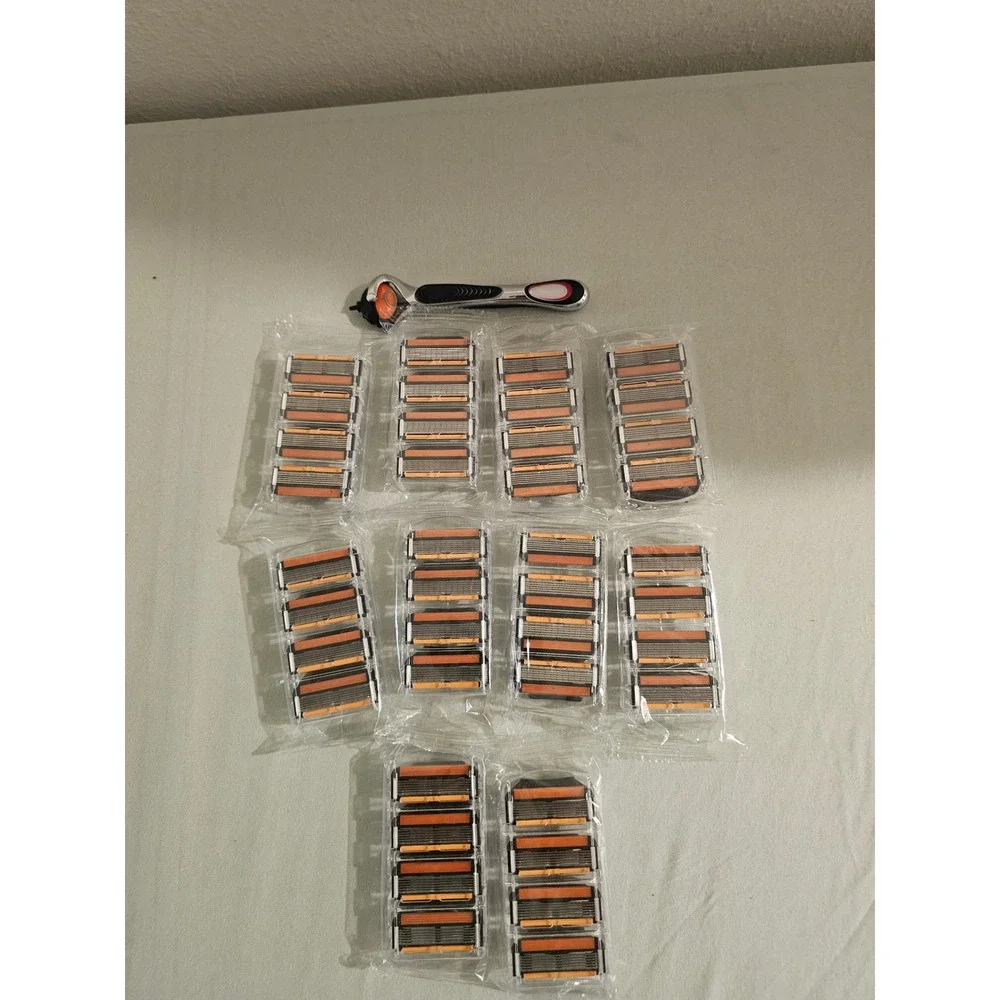Unbranded Fusion 5 Razor Handle with 40 Replacement Blade Cartridges Bulk Set